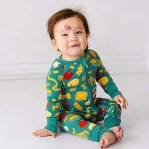 Little Sleepies ‘Pasta Party’ Bamboo Zippy (6-12 months)